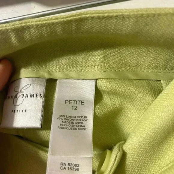 Emma & James Linen Pants Yellow Size 12 - Picture 6 of 7